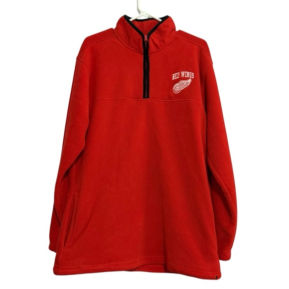 Detroit Red Wings Fleece Quarter Zip Pullover Men’s Size Medium - Picture 1 of 9